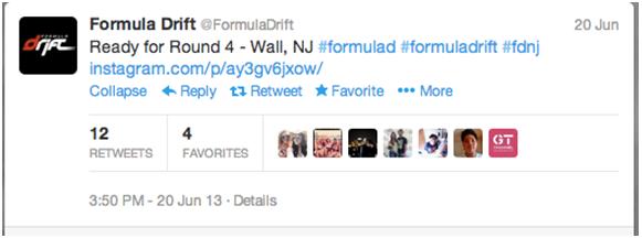 Formula Drift Round 4: The Gauntlet Social Media hashtag