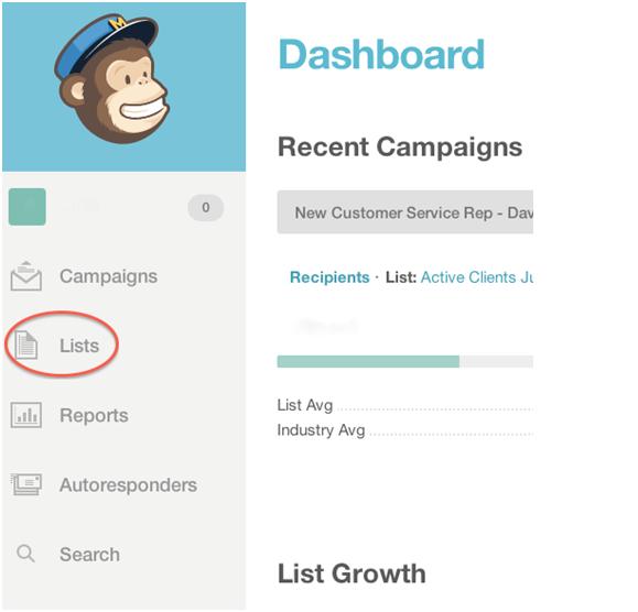 create subgroup in MailChimp to maximize communications
